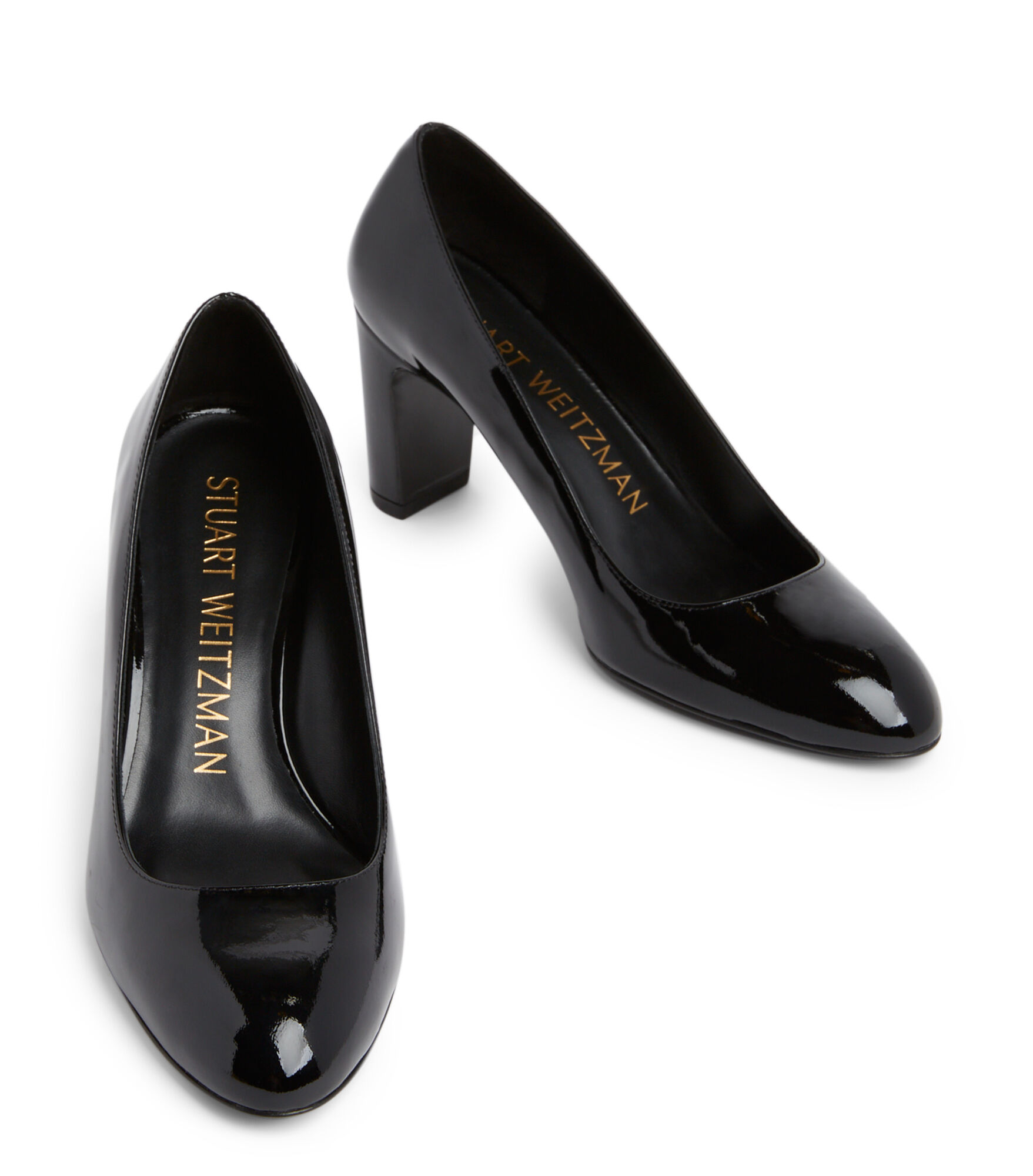 Stuart weitzman black new arrivals leather pumps