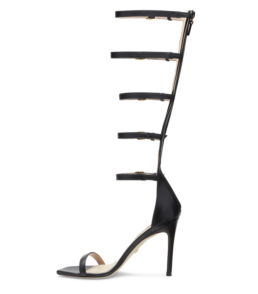 Stuart Weitzman NUDISTCURVE GLADIATOR 100 SANDAL BLACK SA179CHIBLK