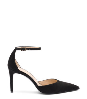 Stuart Weitzman STUART POWER STRAP 85 BLACK SM489SUEBLK
