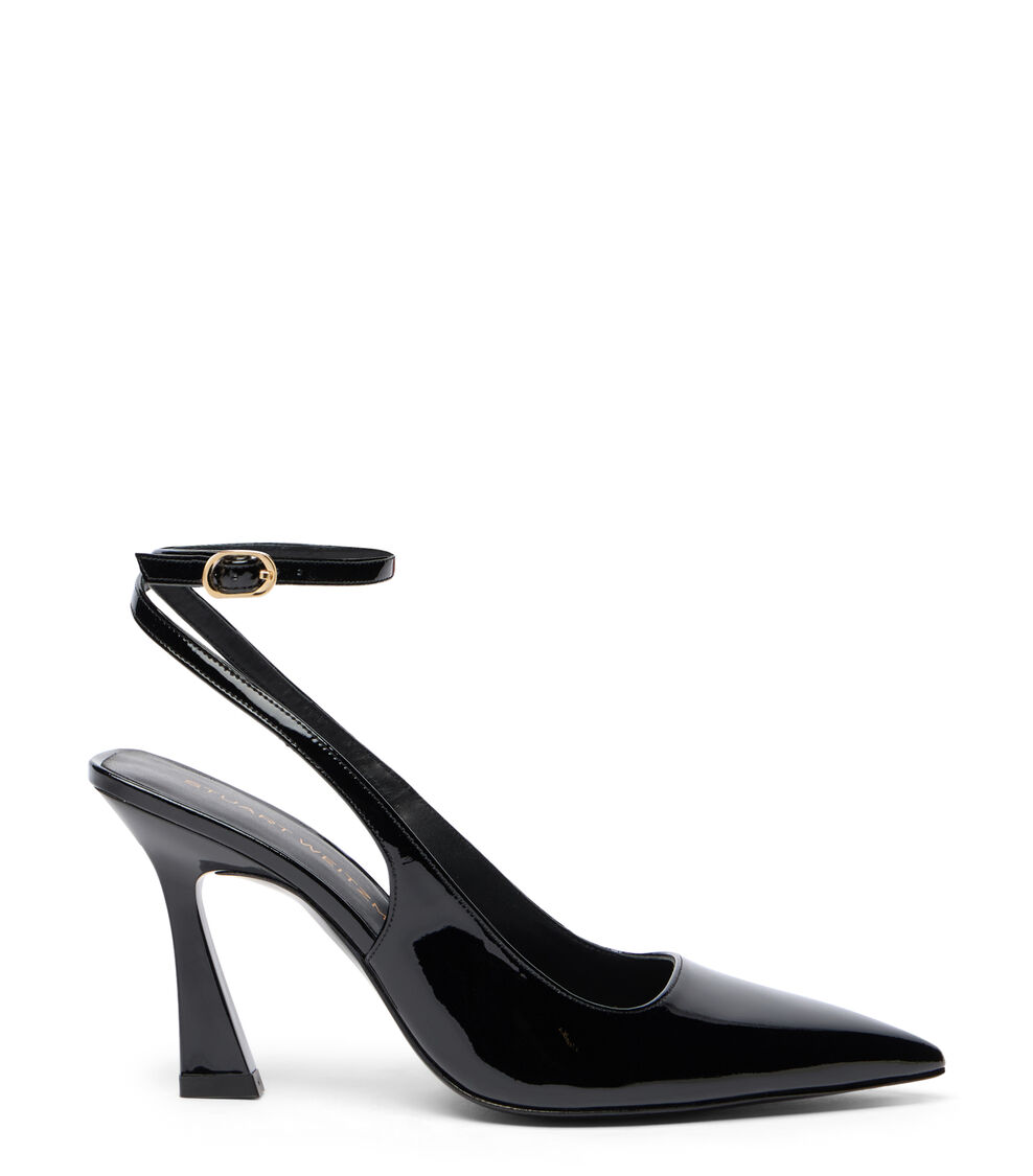 Stuart Weitzman VINNIE 85 STRAP PUMP BLACK SM598PATBLK