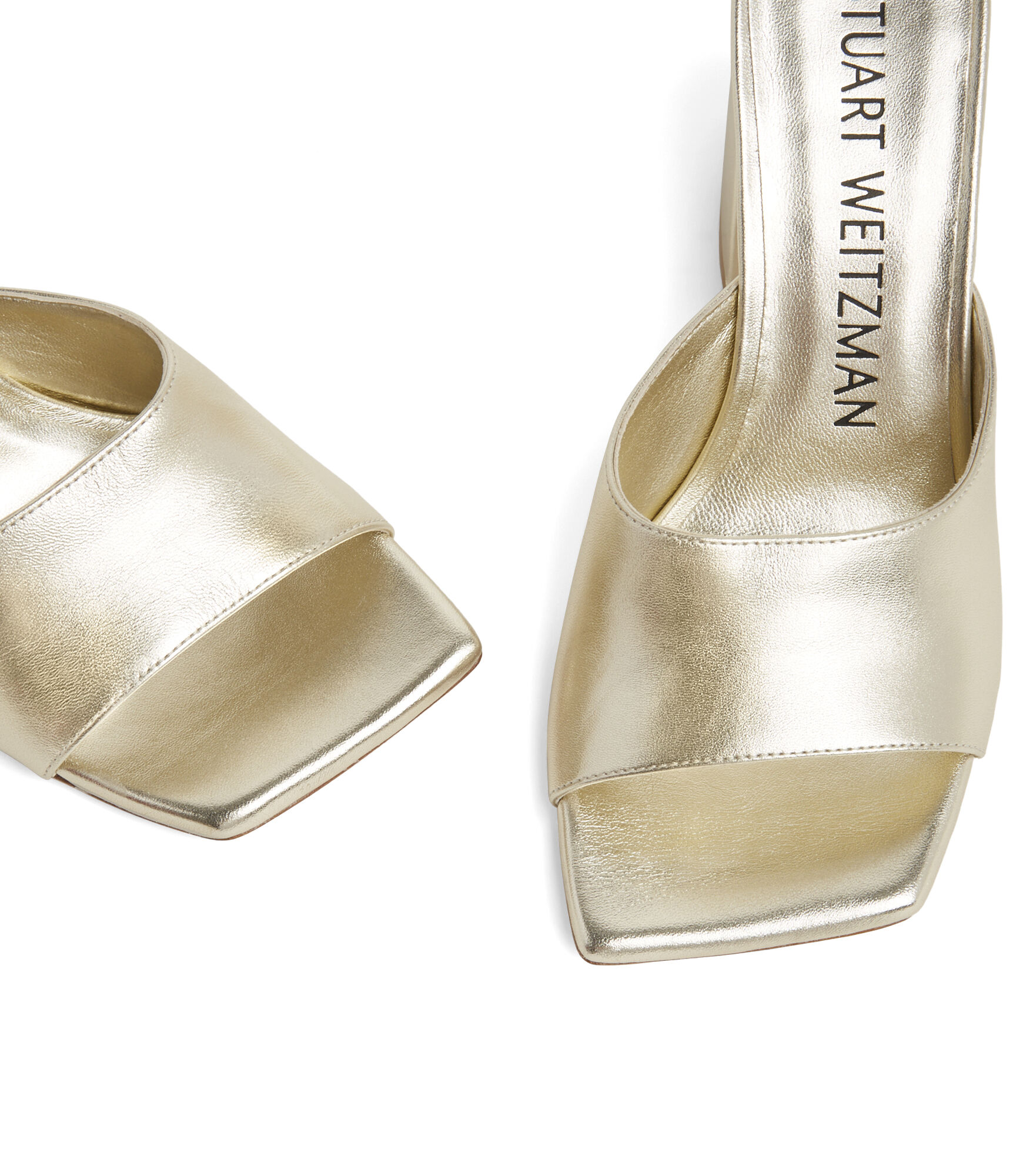 TIA 85 FLAREBLOCK SLIDE in LIGHT GOLD for Women Stuart Weitzman UK