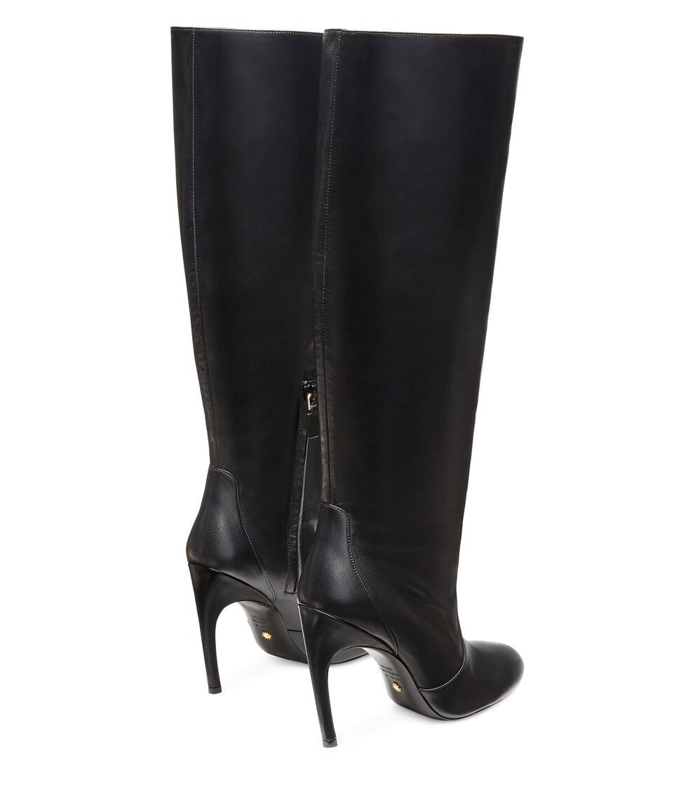 Stuart Weitzman LUXECURVE 100 SLOUCH BOOT BLACK SF436LARBLK