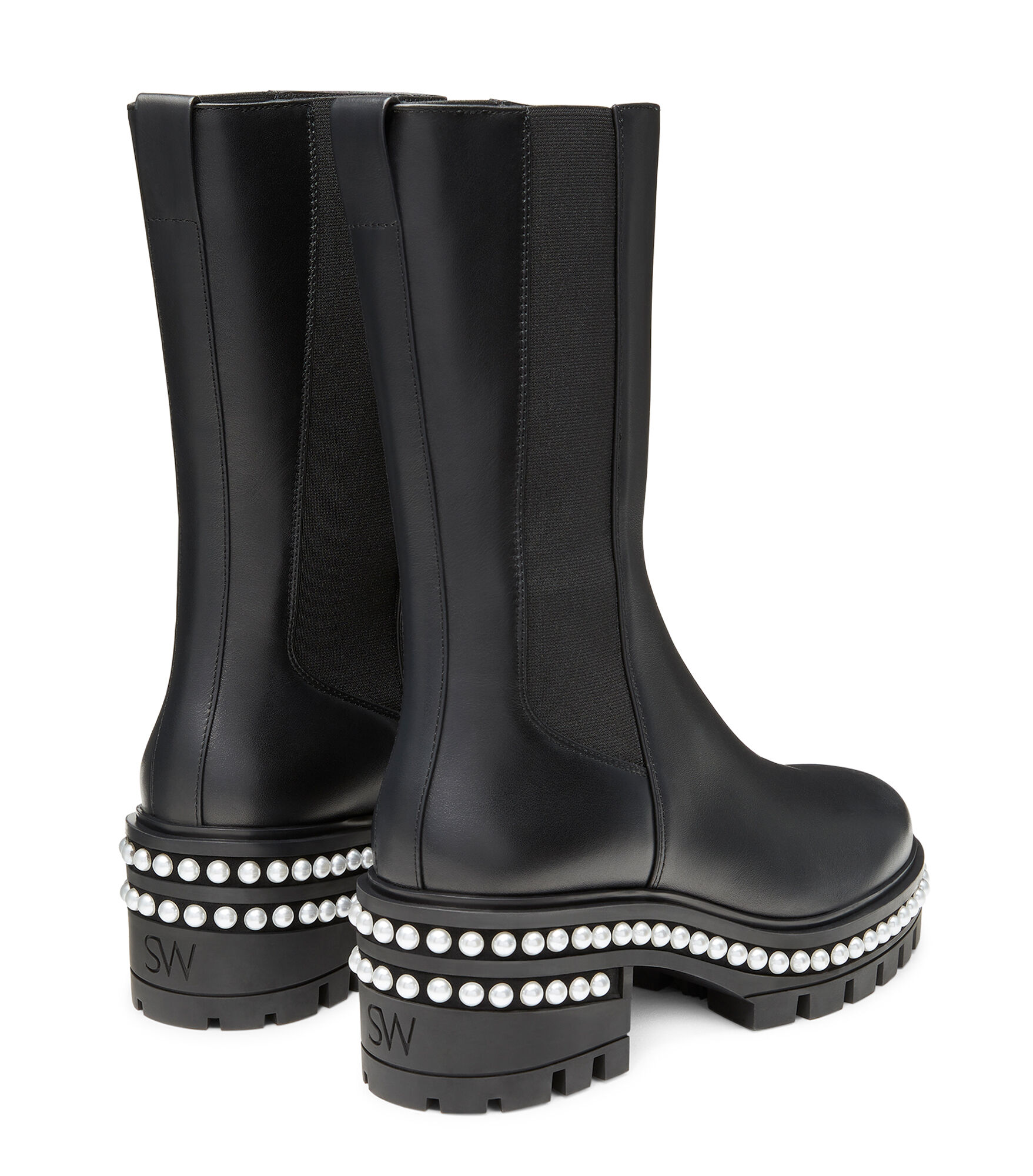 SOHO PEARL CHELSEA BOOTIE in BLACK for Women | Stuart Weitzman®