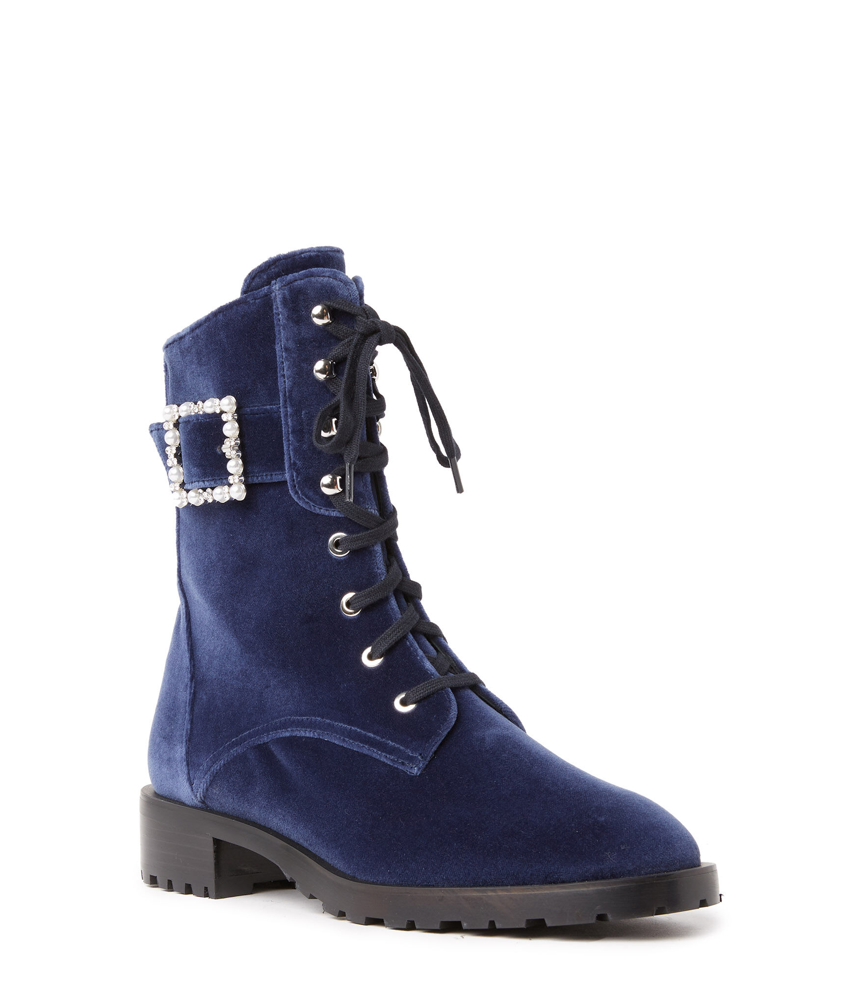 PEARL BUCKLE BOOTIE in NICE BLUE for Women Stuart Weitzman UK