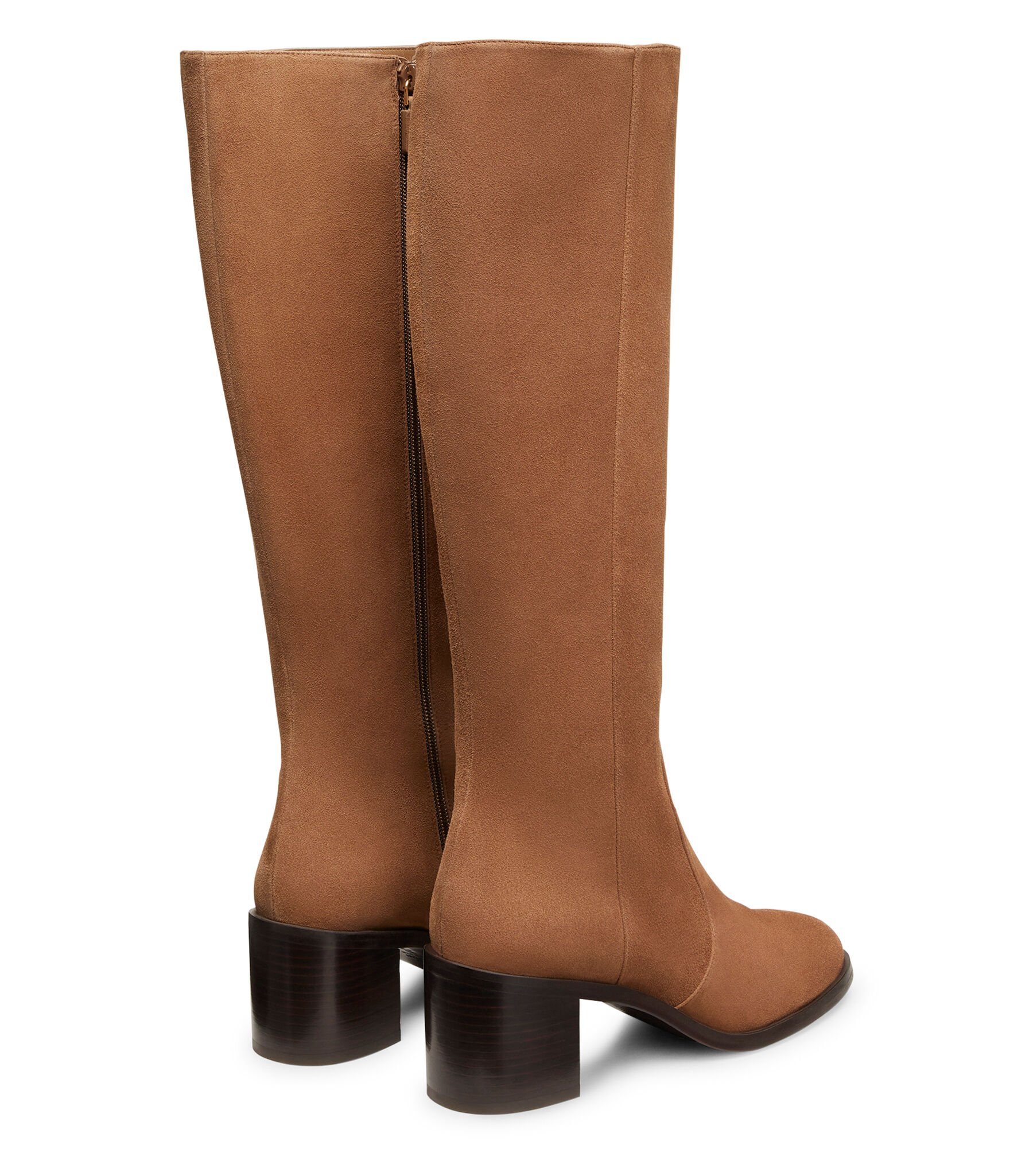 ESME ZIP BOOT in KHAKI DARK BROWN for Women Stuart Weitzman
