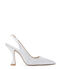 Stuart Weitzman GLAM XCURVE 100 SLINGBACK WHITE SC582SAYUXE