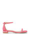 Stuart Weitzman NUDISTCURVE PEARL FLAT SANDAL HOT PINK SD319SUEHOT