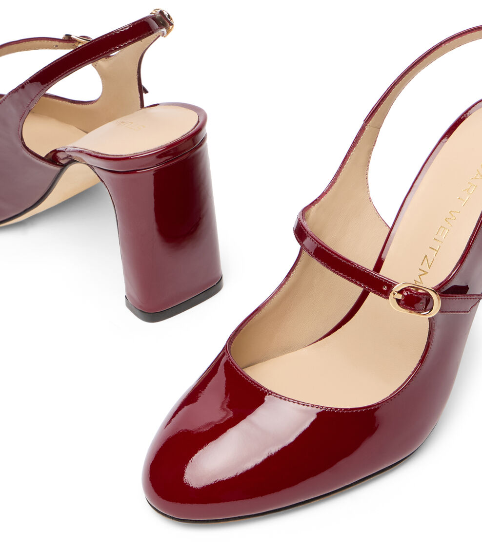Stuart Weitzman BABETTE MARY JANE SLINGBACK 85 ROSEWOOD SM469PATN4E