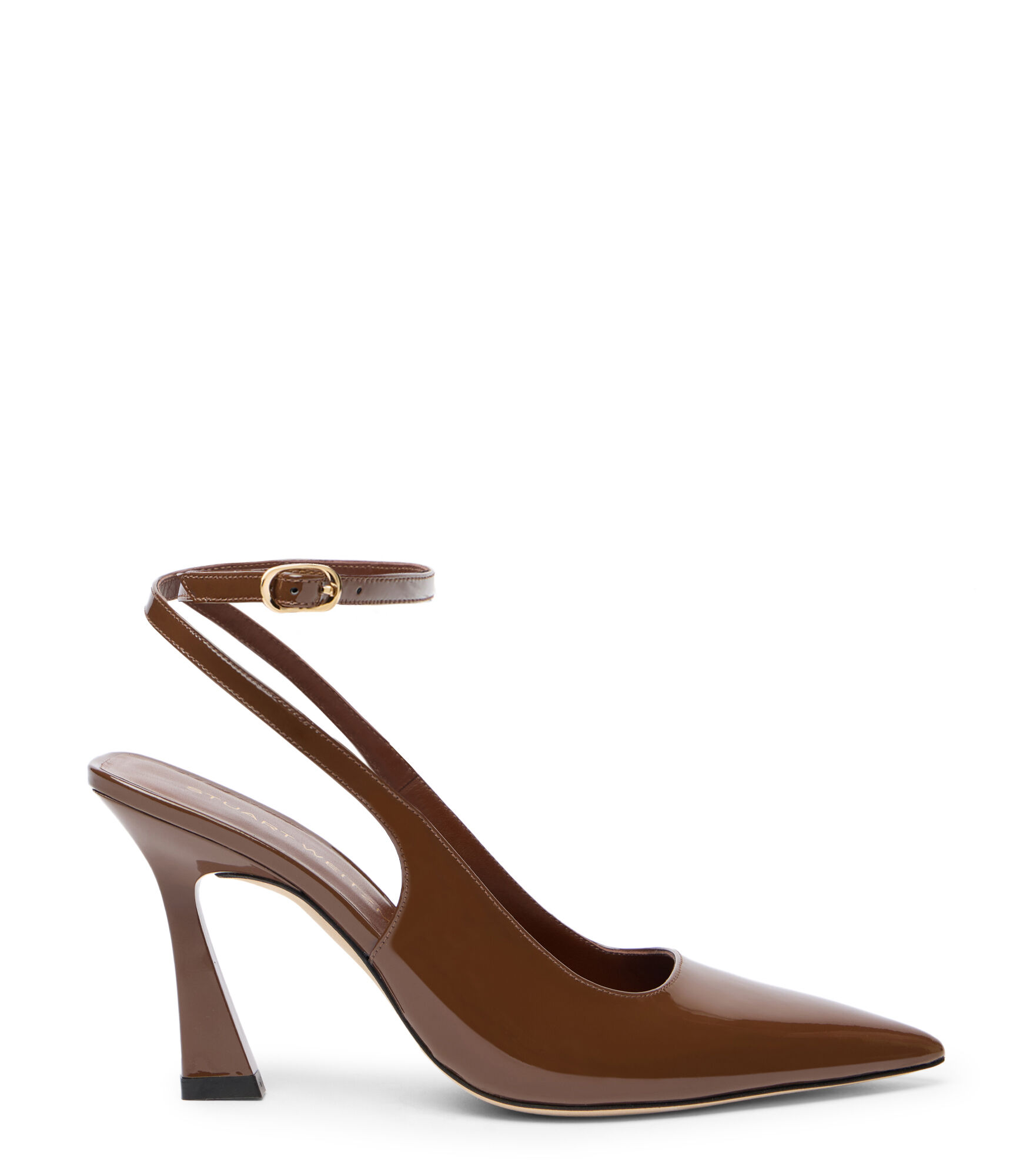 VINNIE 85 STRAP PUMP, ESCARPINS, , PATENT - Stuart Weitzman - Modalova