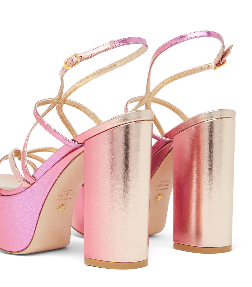 Stuart Weitzman BARELYTHERE SQUAREHIGH PLATFORM SANDAL HOT PINK SE171DGMVMK