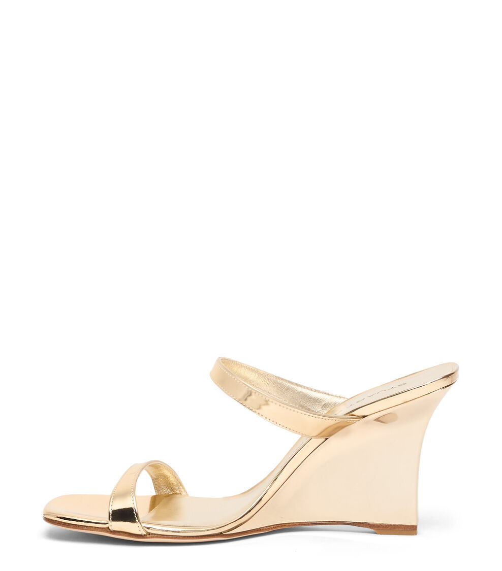 Stuart Weitzman VINNIE WEDGE SLIDE 85 PLATINO SN720LSPPYB