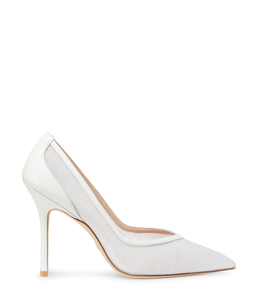 Stuart Weitzman EVA 100 PUMP WHITE SH842SKQWHT