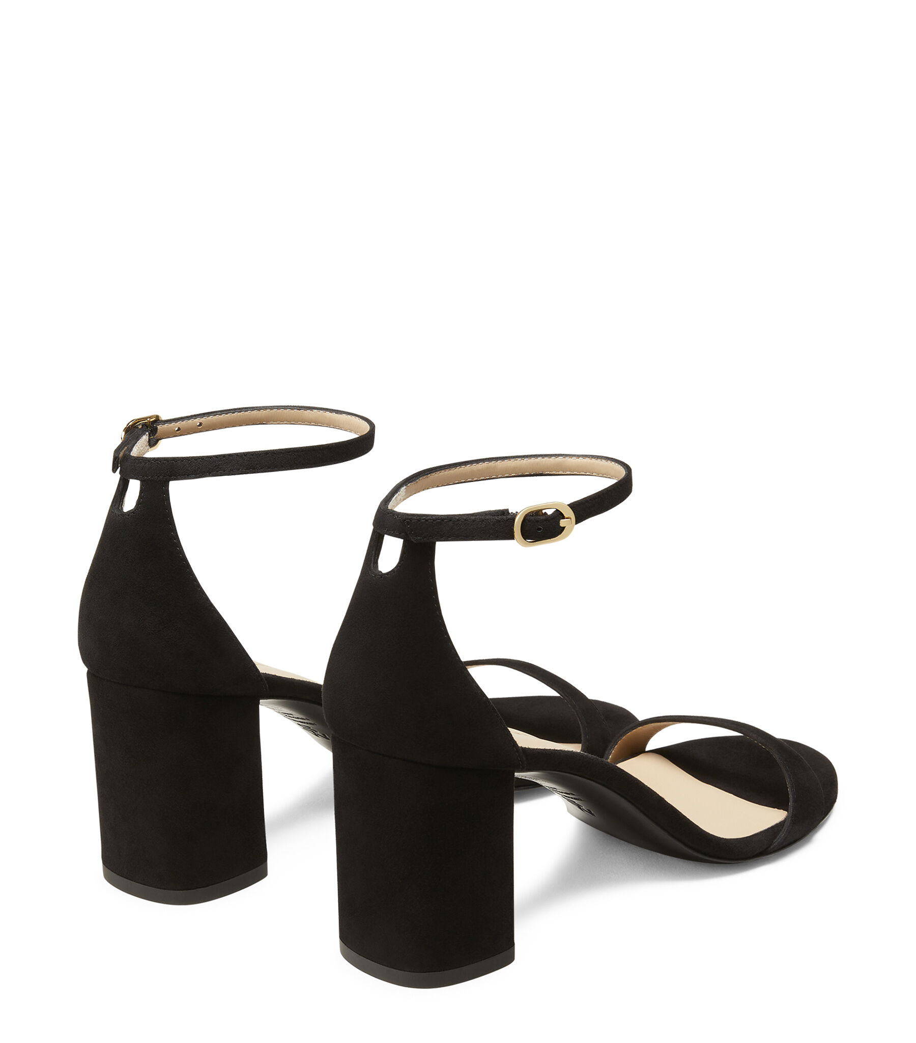 サンダル・ミュール Stuart Weitzman Black suede Nudist Block sandals Stuart Weitzman Nudist 75mm Block Sandals | Neiman Marcus