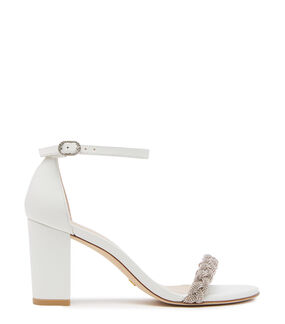 Stuart Weitzman NEARLYNUDE HIGHSHINE SANDAL WHITE SC644SMOWHT