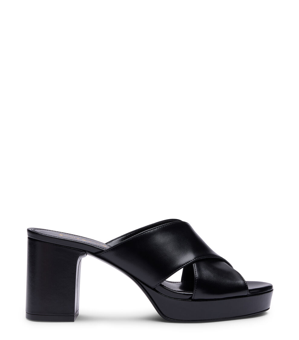 Stuart Weitzman SANDALIA SLIDE CON PLATAFORMA DAYNA NEGRO SO215SMOBLK