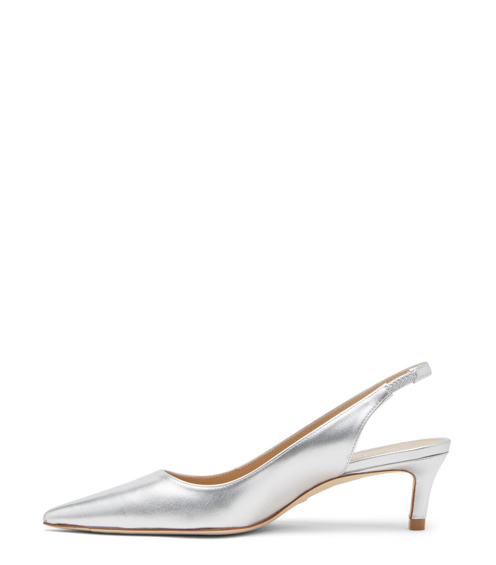Stuart Weitzman STUART 50 SLINGBACK PUMP SILVER SA780LIDSLV