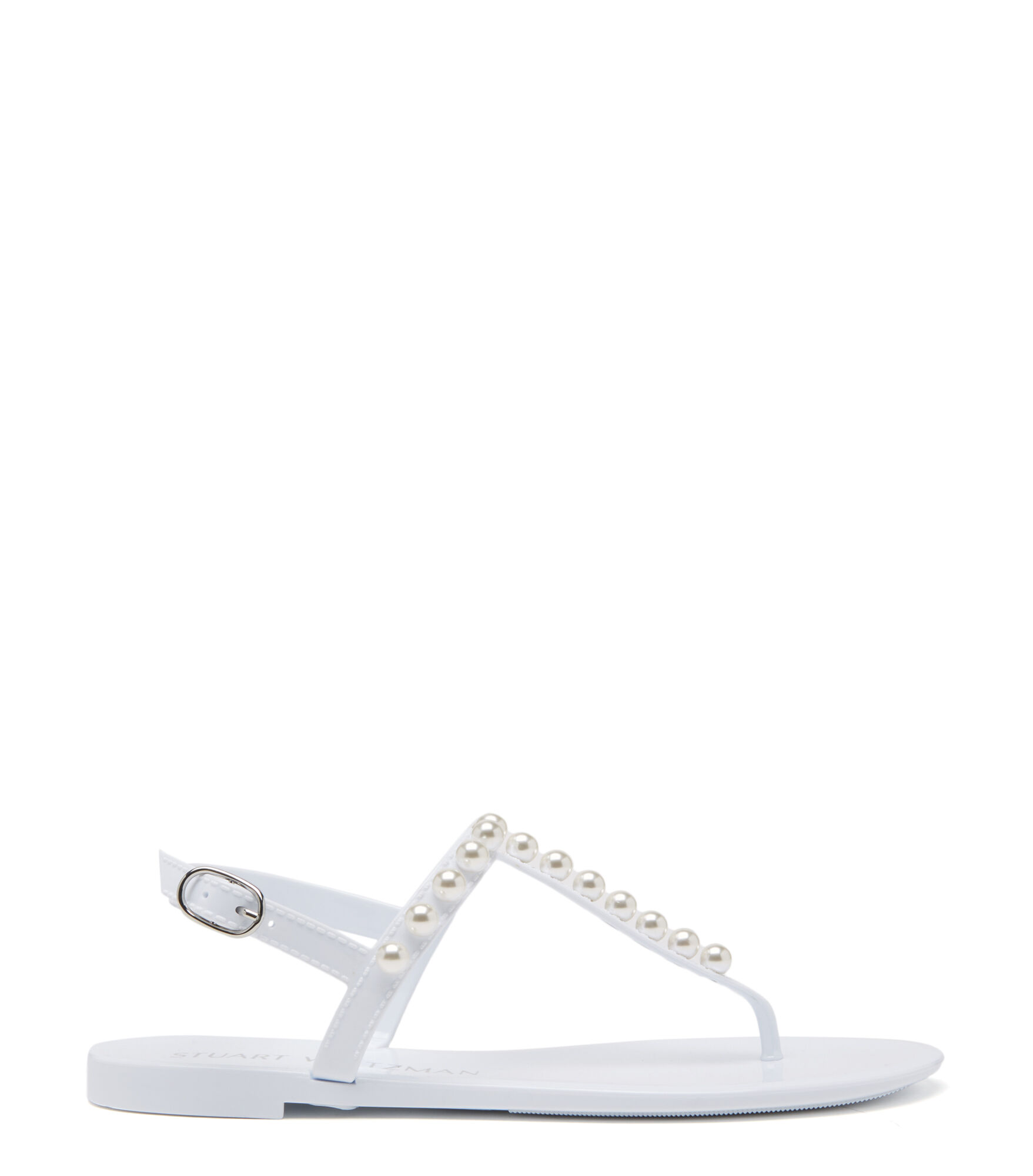 Stuart weitzman studded jelly flat sandals clearance