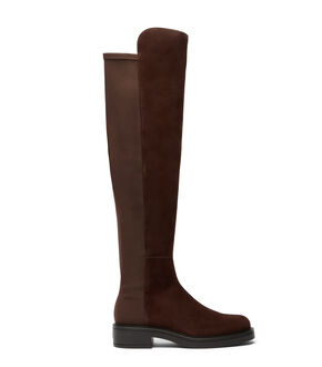 Cuissardes En Daim Noir - Pointure 39, Occasion En Excellent état - Talon Bas, Doublure Tissu