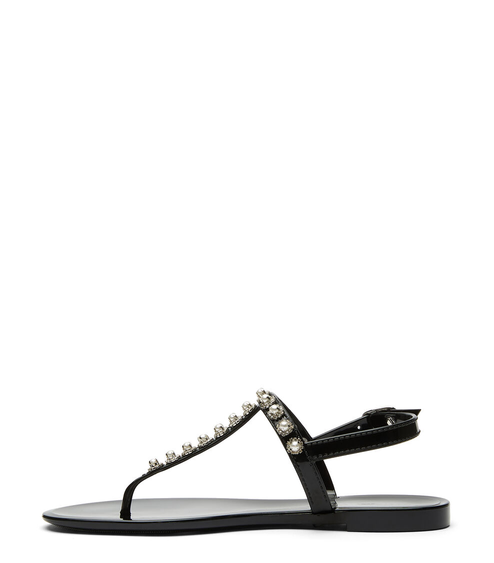 Stuart Weitzman GOLDIE PEARL CRYSTAL JELLY SCHWARZ SB443SEMBLK