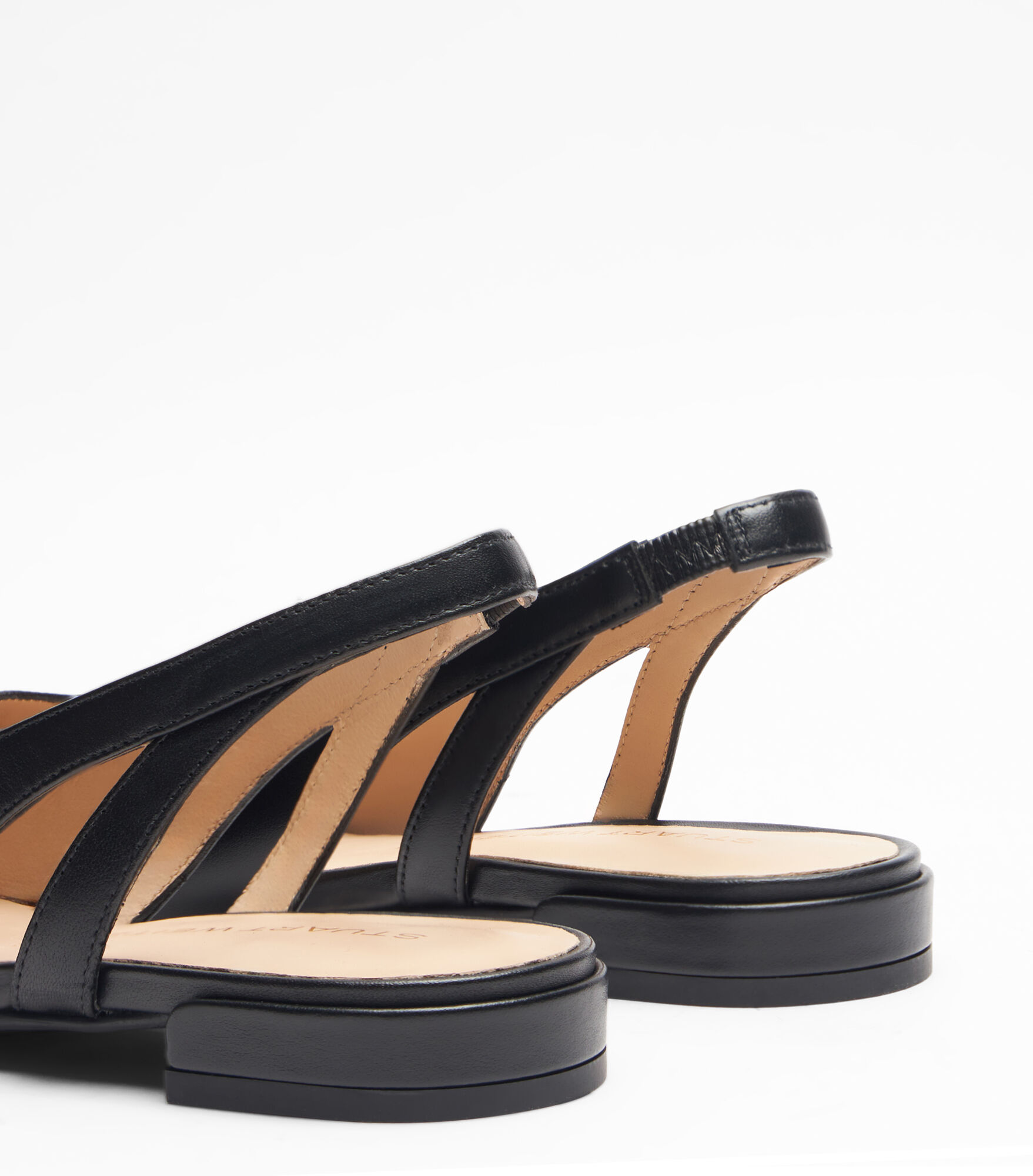 STUART WEITZMAN フラヤアンクルストラッフサンタル 【関税込】 SLEEK 50 SLINGBACK in BLACK for Women | Stuart Weitzman®