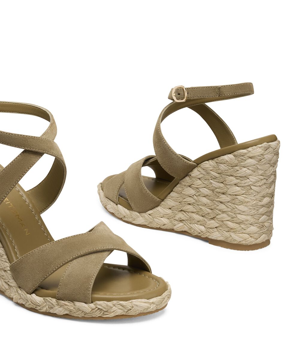 Stuart Weitzman ALYSSA WEDGE GOLDEN OLIVE SN787SPDVC5