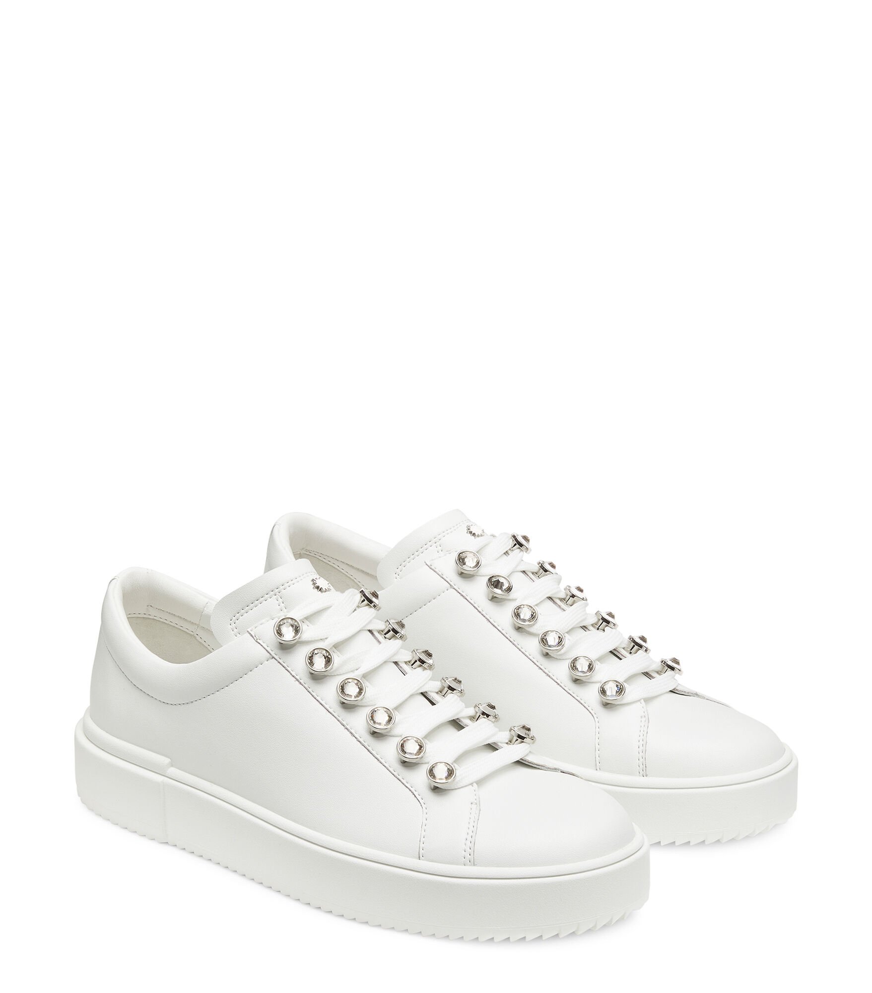 RYAN CRYSTAL SNEAKER in WHITE for Women Stuart Weitzman