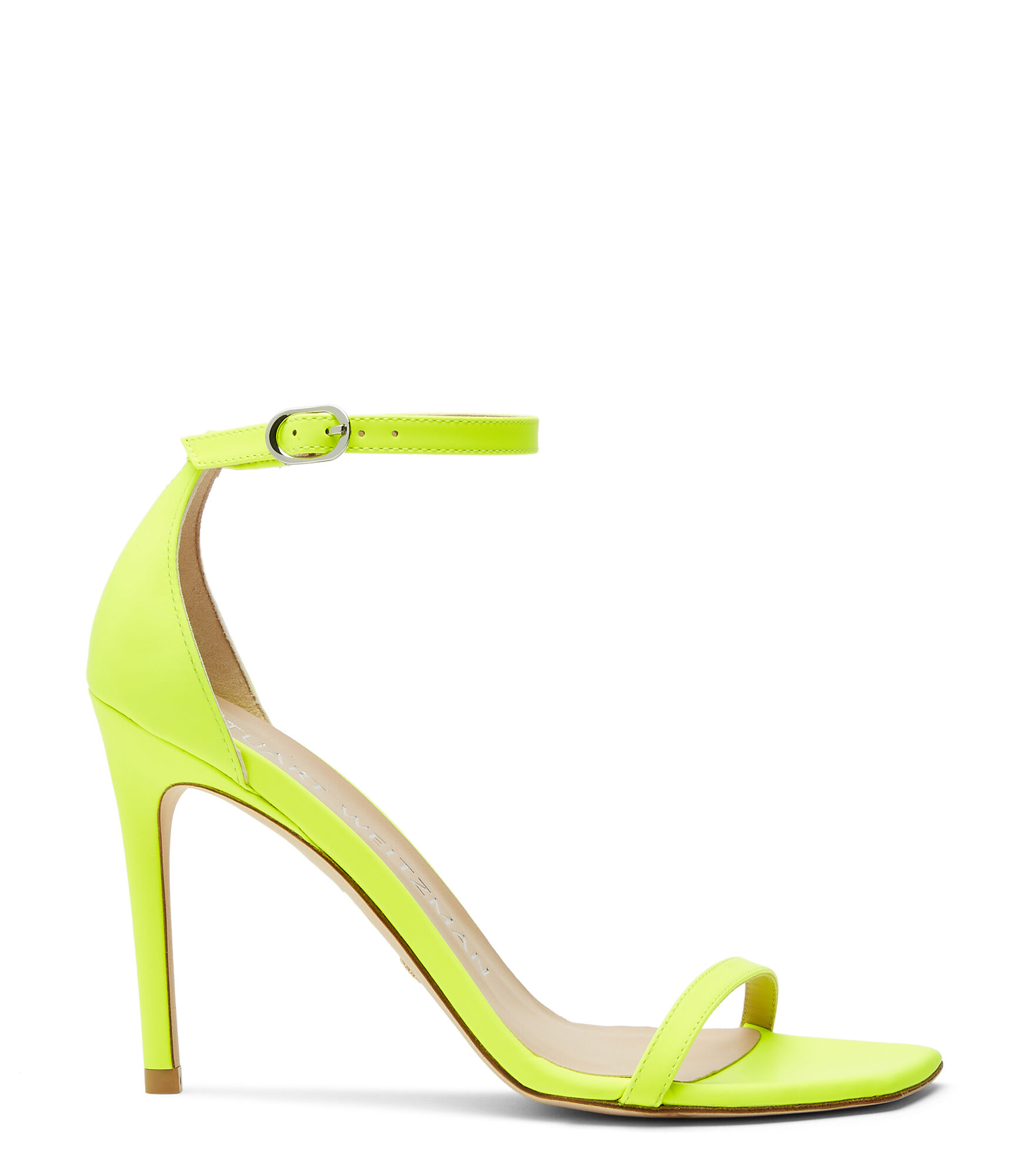 Jorja Lace Up Heels in Neon Yellow