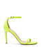 Stuart Weitzman NUDISTCURVE 100 SANDAL NEON YELLOW SC033FLMBCG
