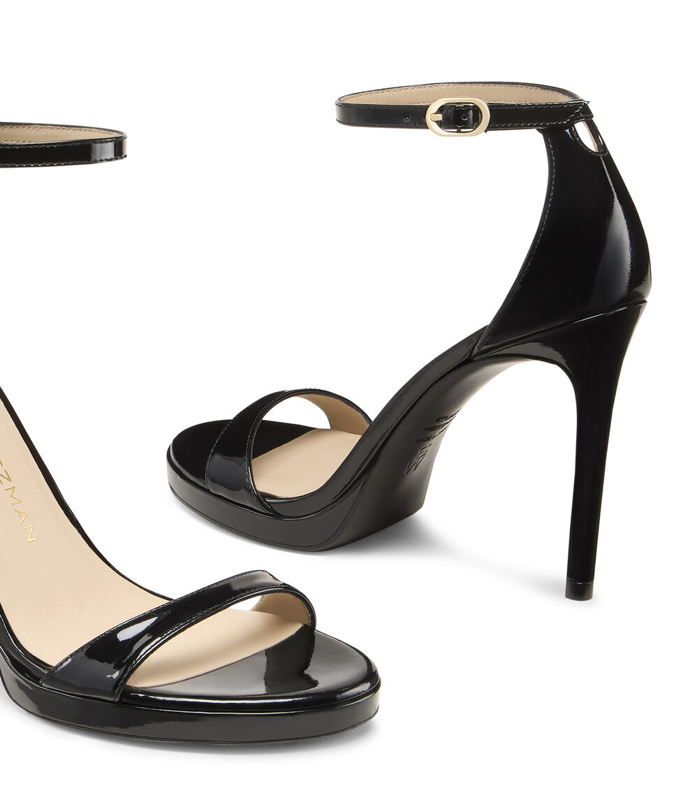 Stuart Weitzman NUDIST PLATFORM BLACK SL453PATBLK