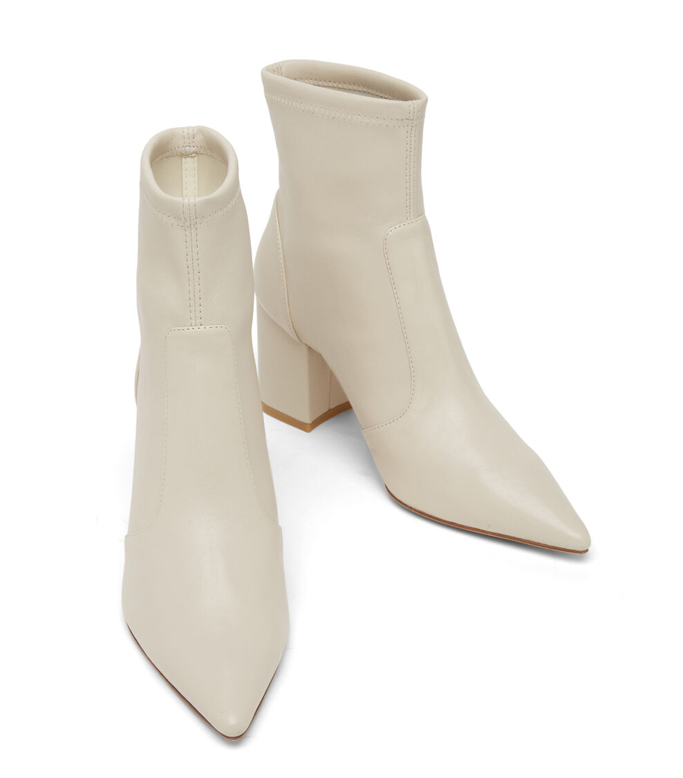 Stuart Weitzman STUART 75 BLOCK STRETCH BOOTIE OAT SC690SRLOAT