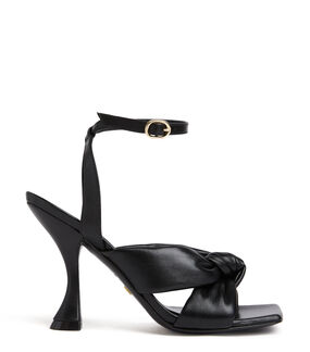 Stuart Weitzman PLAYA ANKLE-STRAP 100 KNOT SANDAL BLACK SD881LARBLK