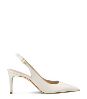 Stuart Weitzman STUART POWER SLINGBACK 75 CREAM SK668SMOCRM