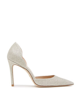 Stuart Weitzman STUART SCALLOP DORSAY 100 PUMP PLATINO SC685FIGPYB