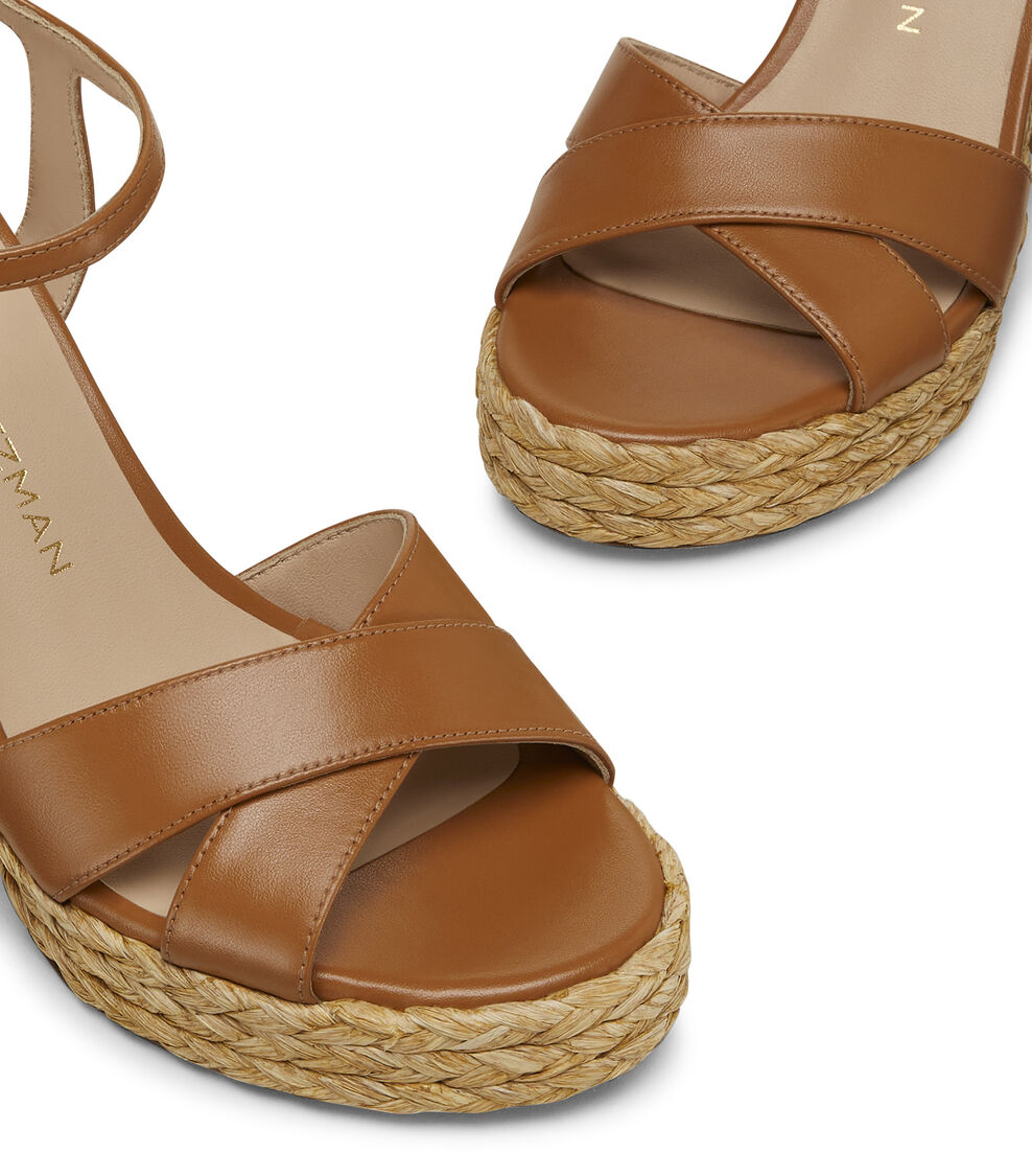 Stuart Weitzman DAYNA PLATFORM SANDAL MACCHIATO/NATURAL SK927SBDXWD