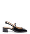 Stuart Weitzman MAEVE CRYSTAL MARY JANE SLINGBACK BLACK SK661PATBLK