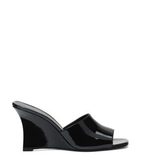 Stuart Weitzman VINNIE WEDGE MULE 85 BLACK SN833PATBLK