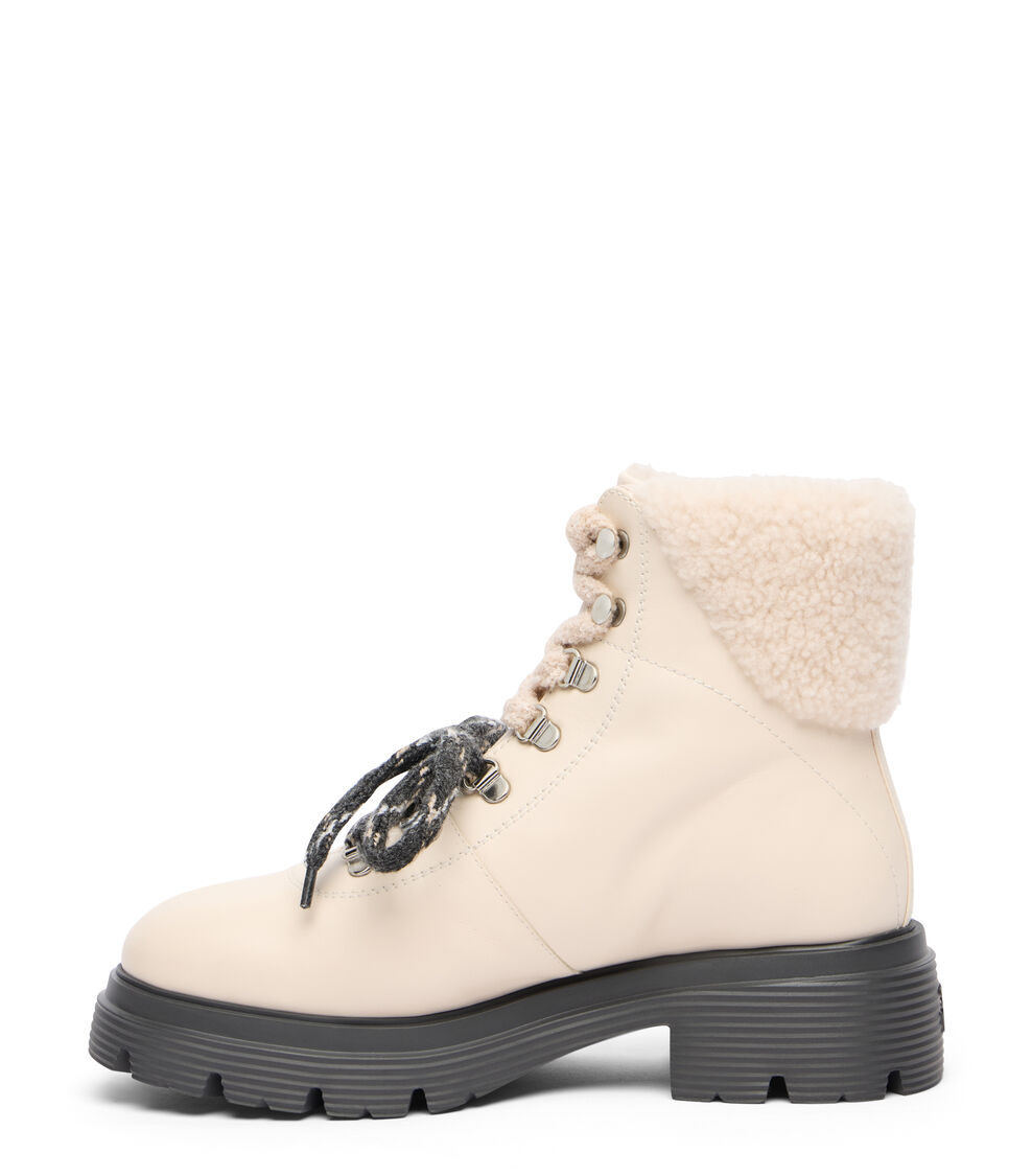 Stuart Weitzman HUDSON LITE LACE-UP BOOTIE LINEN/ NATURAL SM558SFWXWF