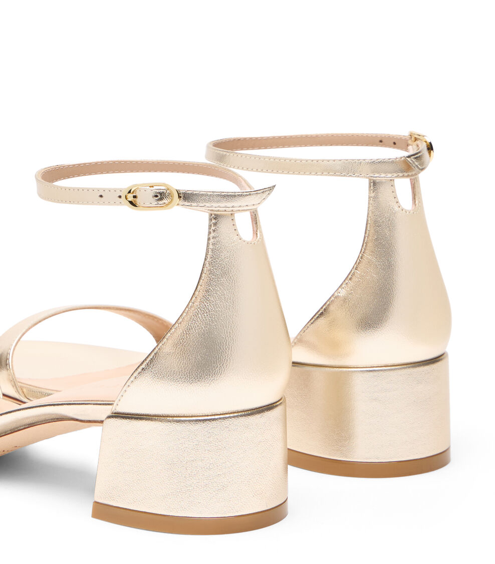 Stuart Weitzman NUDIST BLOCK 35 LIGHT GOLD SK861LIDLIO