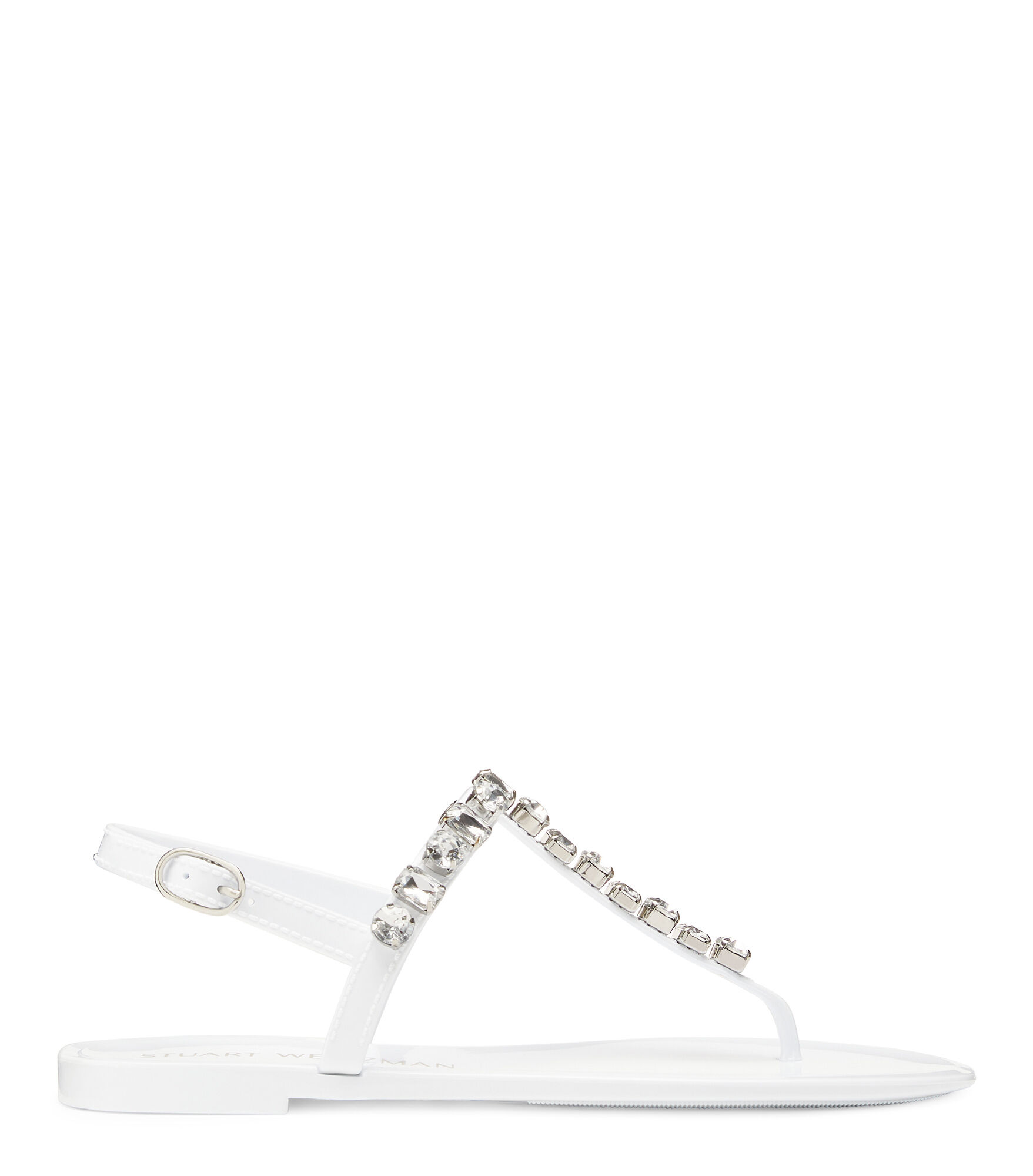 JAIDE GEM JELLY FLAT in WHITE for Women Stuart Weitzman