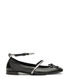Stuart Weitzman STEFANIE BALLET FLAT BLACK/CLEAR SI443LCRBCL