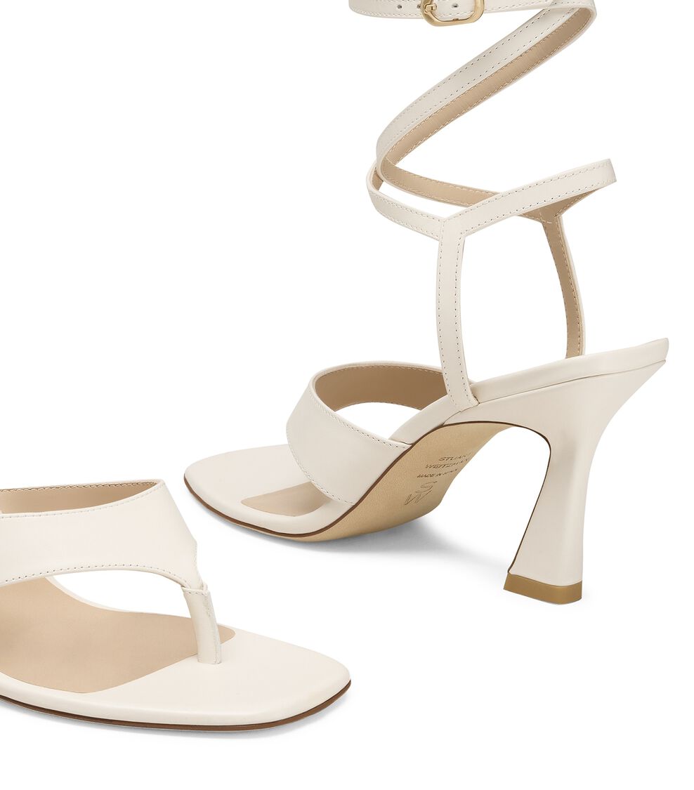 Stuart Weitzman VINNIE WRAP THONG 85 CREAM SN738SMOCRM
