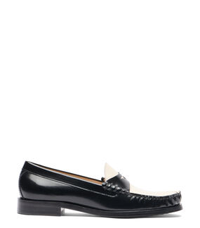 Stuart Weitzman LOTTIE LOAFER BLACK/CREAM SK194APSP5R