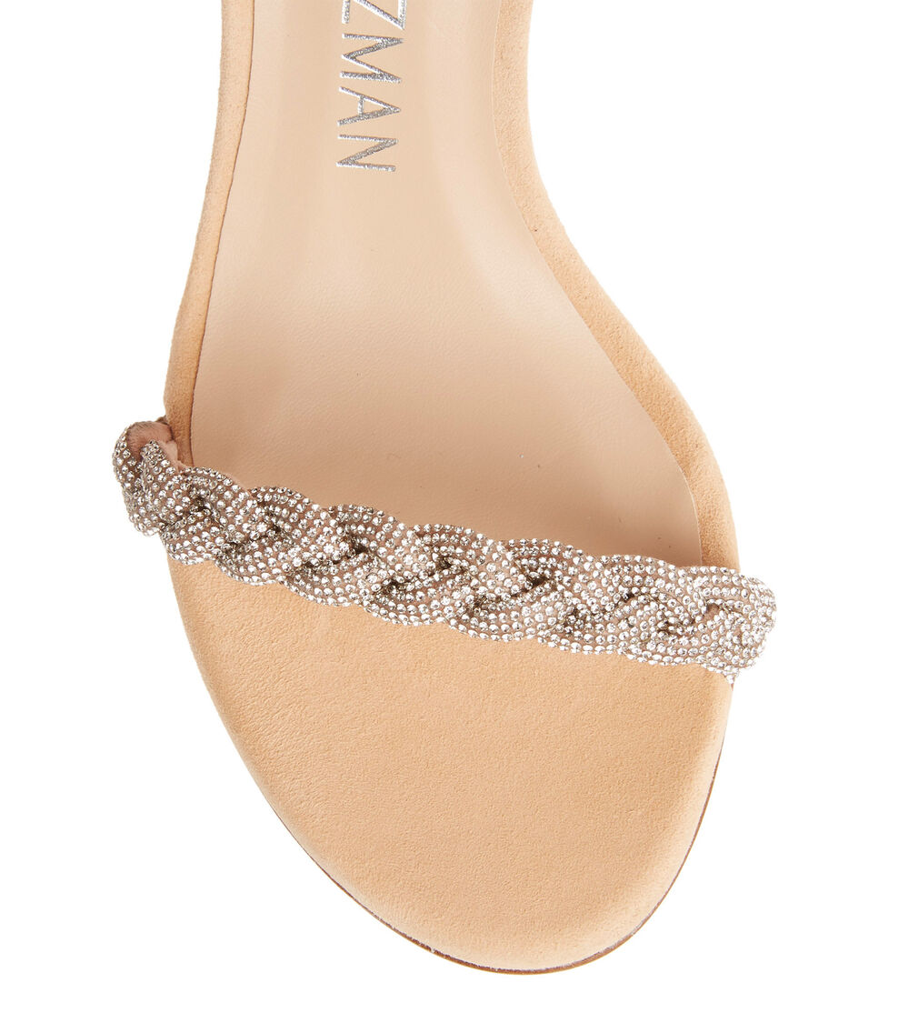 Stuart Weitzman NEARLYNUDE HIGHSHINE SANDAL&nbsp; ADOBE SC646SUEAJM