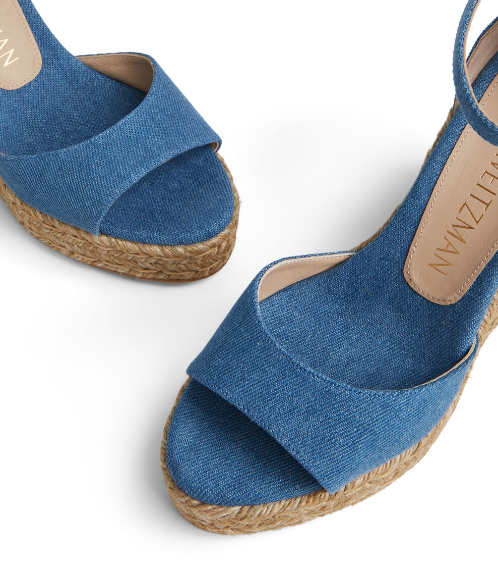 Stuart Weitzman NUDISTCURVE ESPADRILLE WEDGE WASHED SE414VDMS9N