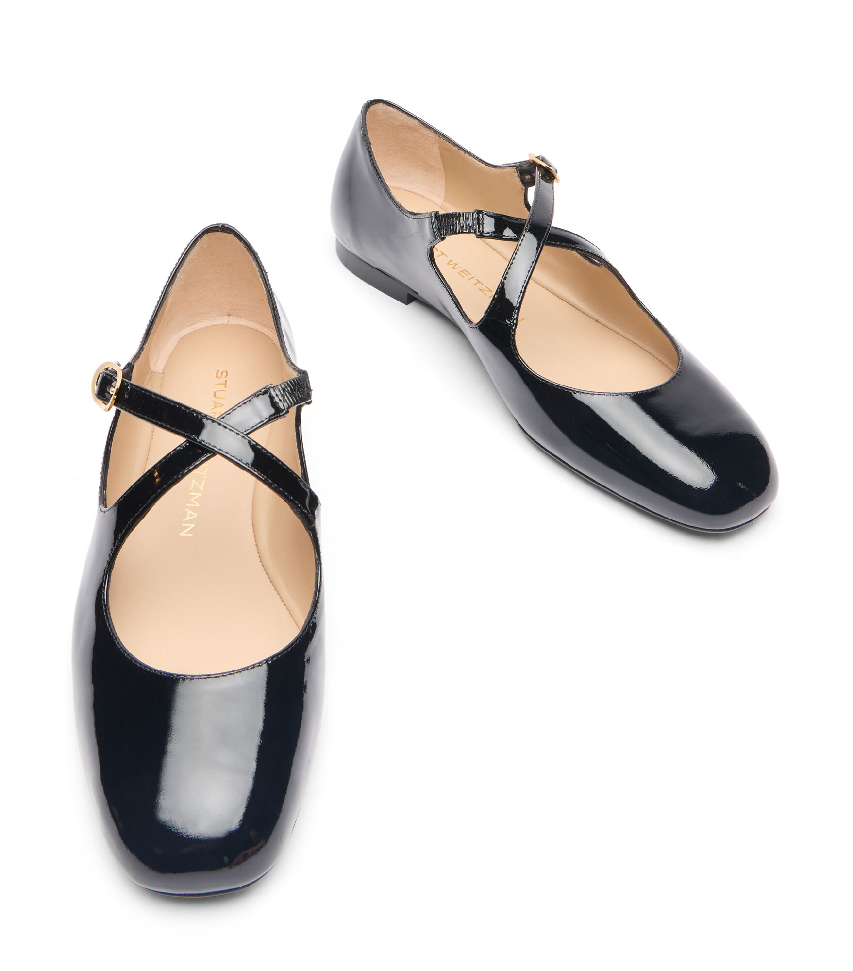STUART WEITZMAN クレムフラット SK070 PATBLK CLEM FLAT in BLACK for Women | Stuart Weitzman®