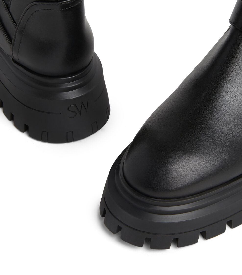 Stuart Weitzman MAVERICK BEDFORD MOTO BOOTIE BLACK SF018SMOBLK