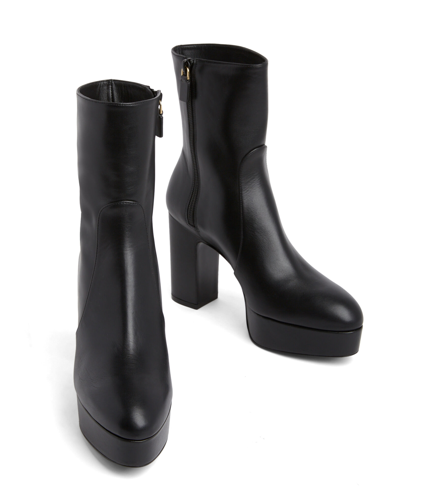 LALA PLATFORM ZIP BOOTIE in BLACK for Women Stuart Weitzman UK