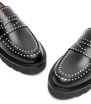 PARKER LIFT MINI PEARL LOAFER in BLACK for Women | Stuart 