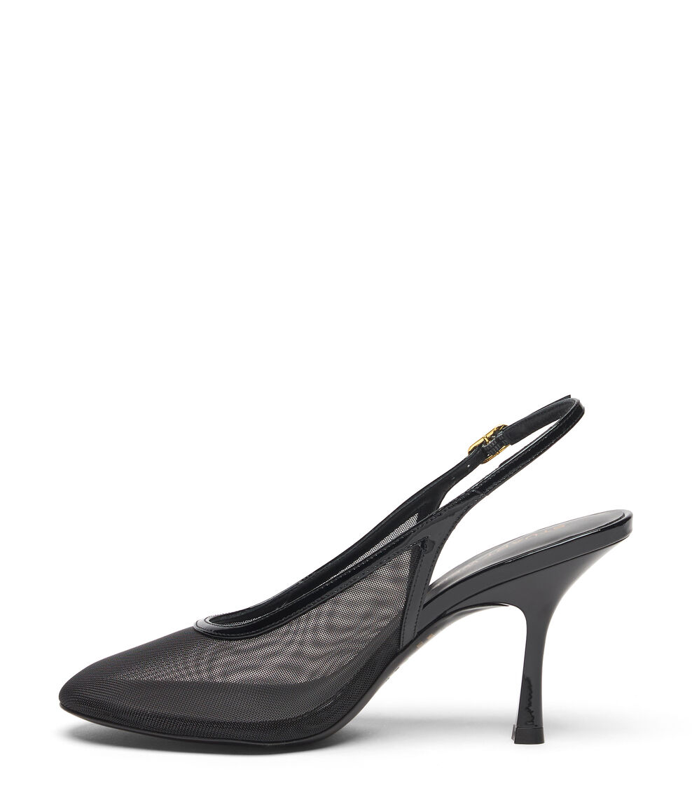 Stuart Weitzman BAREITALL SLINGBACK 85 BLACK SN773MHGBLK
