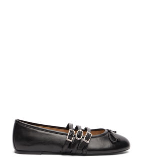 Stuart Weitzman CELESTE MJ BALLET BLACK SL560LARBLK